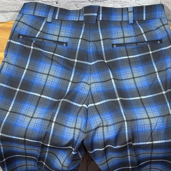 Nike Men's Blue Checkered Slim Golf Pants - Picture 5 of 9